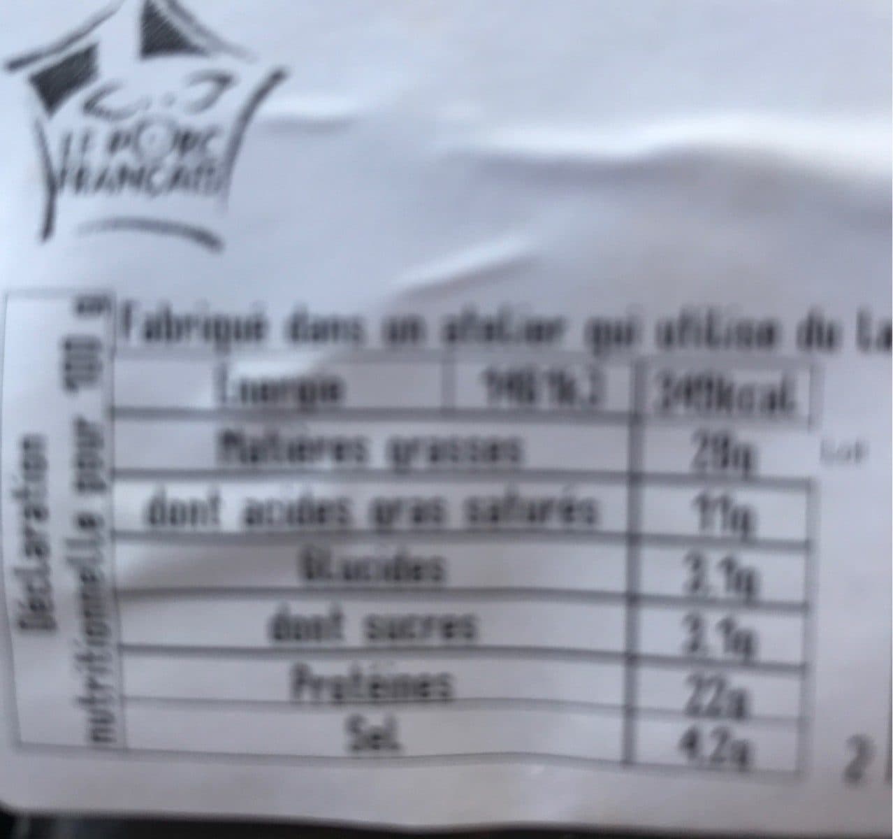 Open Food Facts Chorizo lomo packshot