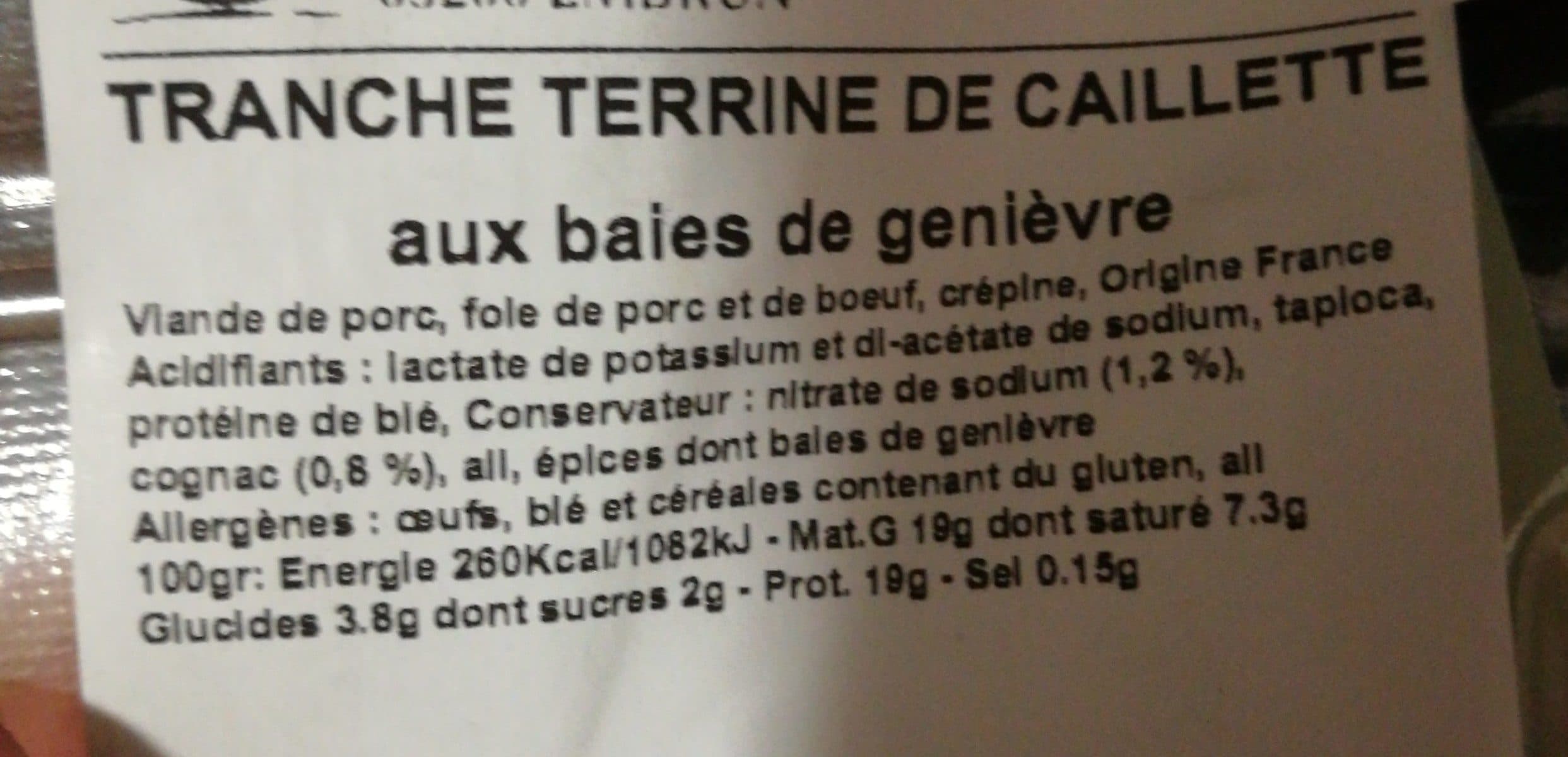 Open Food Facts Caillette packshot