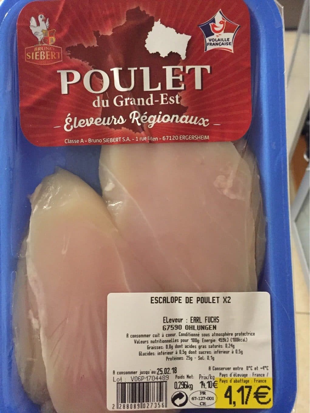 Bruno Siebert Filets de poulet packshot