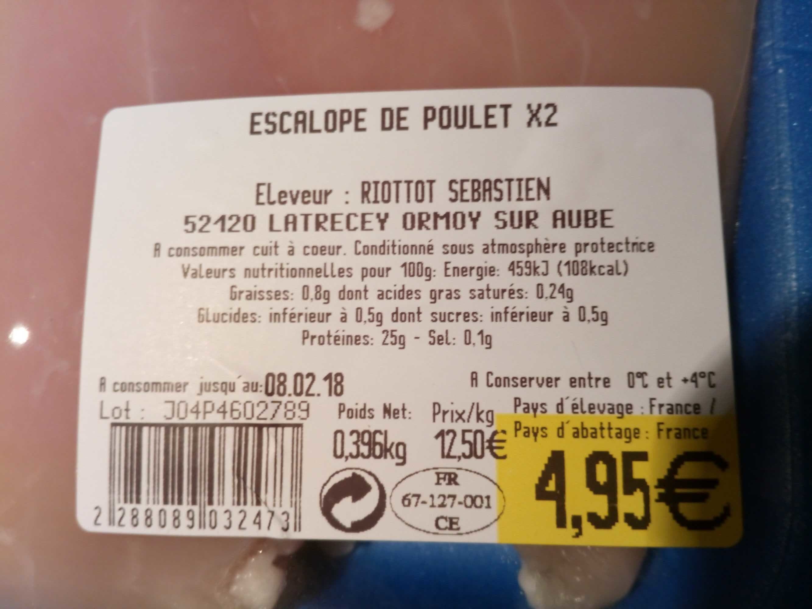 Bruno Siebert Escalopes de poulet packshot