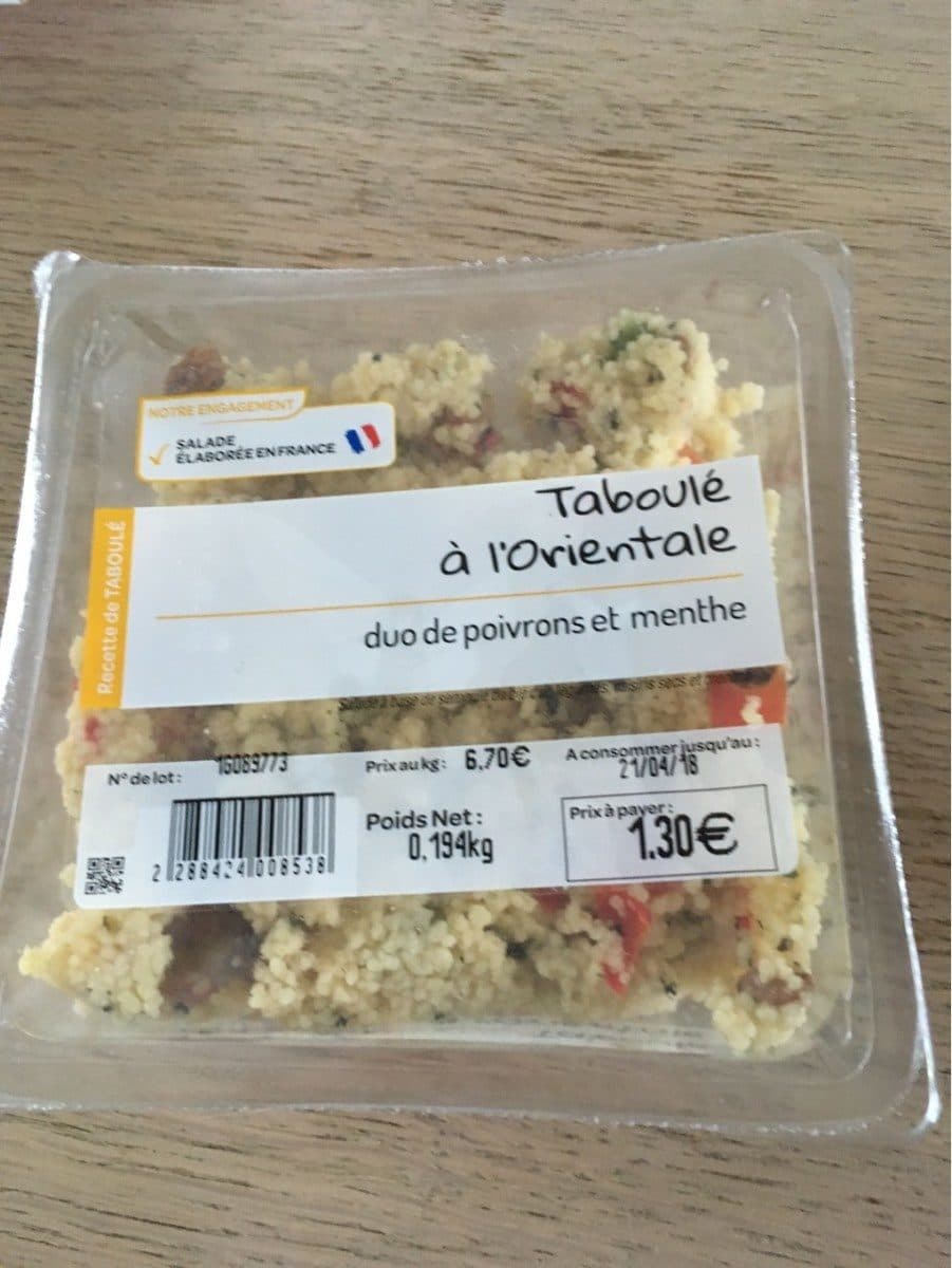 Open Food Facts Taboulé à l'orientale packshot