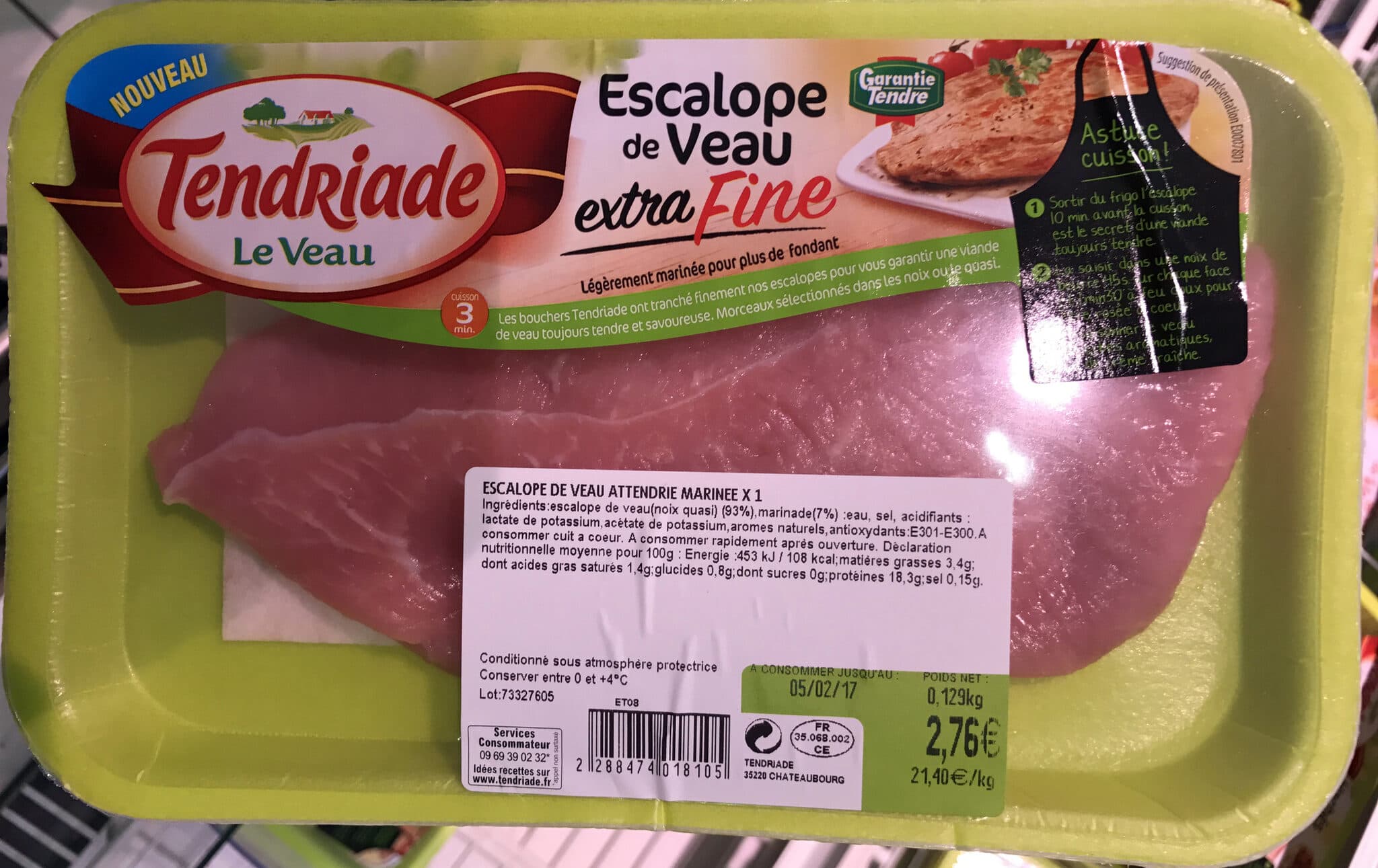 Tendriade Escalope de veau extra fine packshot