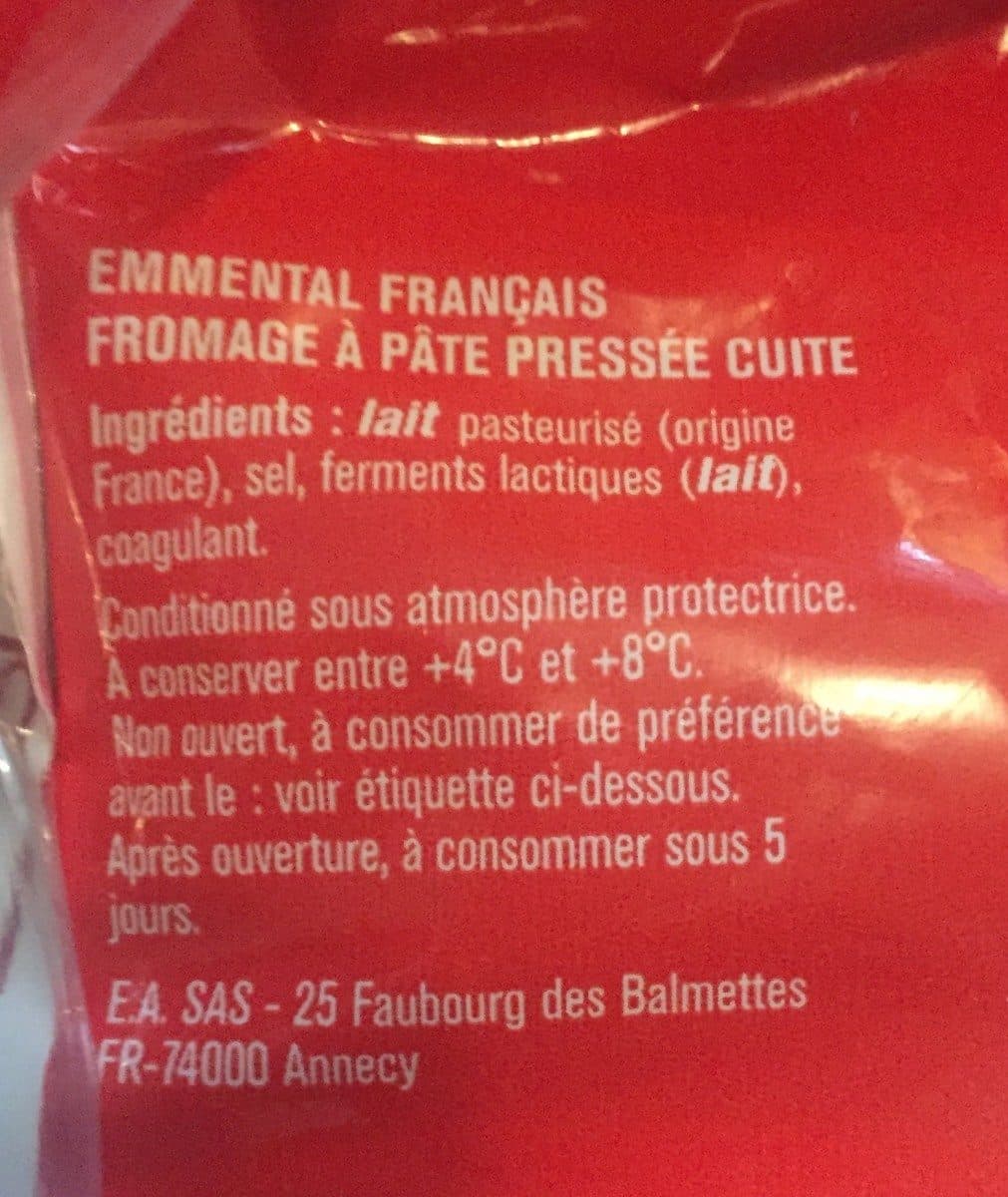 Open Food Facts Étoile d'or emmental français packshot