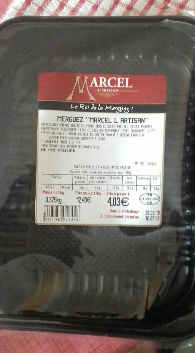 Open Food Facts Merguez "Marcel l'artisan" packshot
