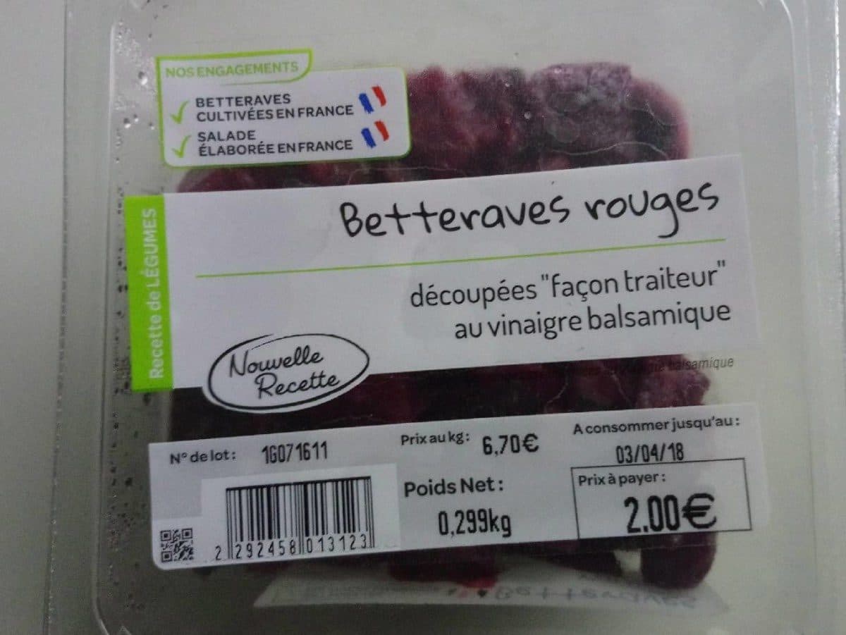 Open Food Facts Betteraves rouges packshot