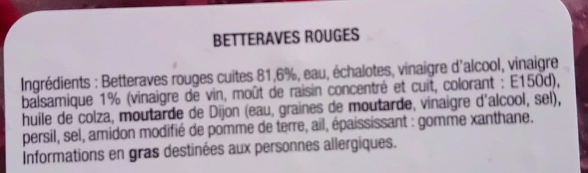 Open Food Facts Betteraves rouges packshot