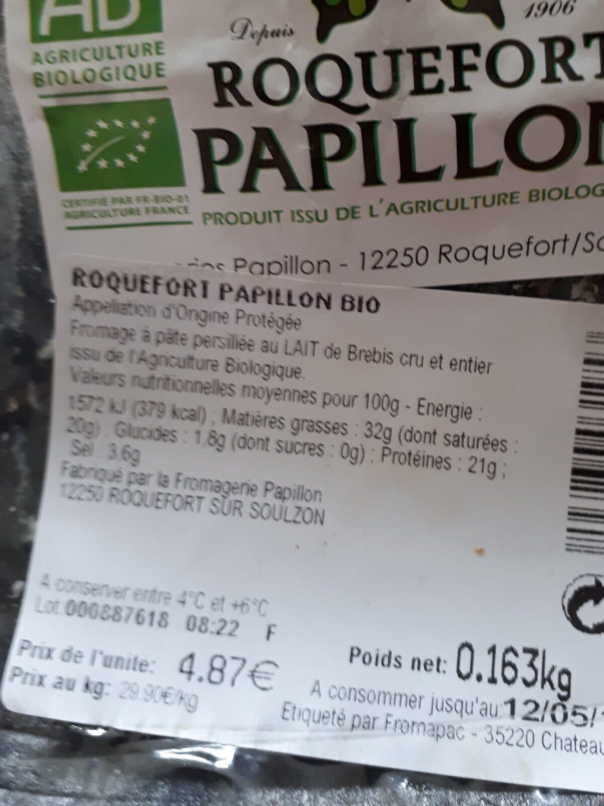 Open Food Facts Roquefort papillon packshot