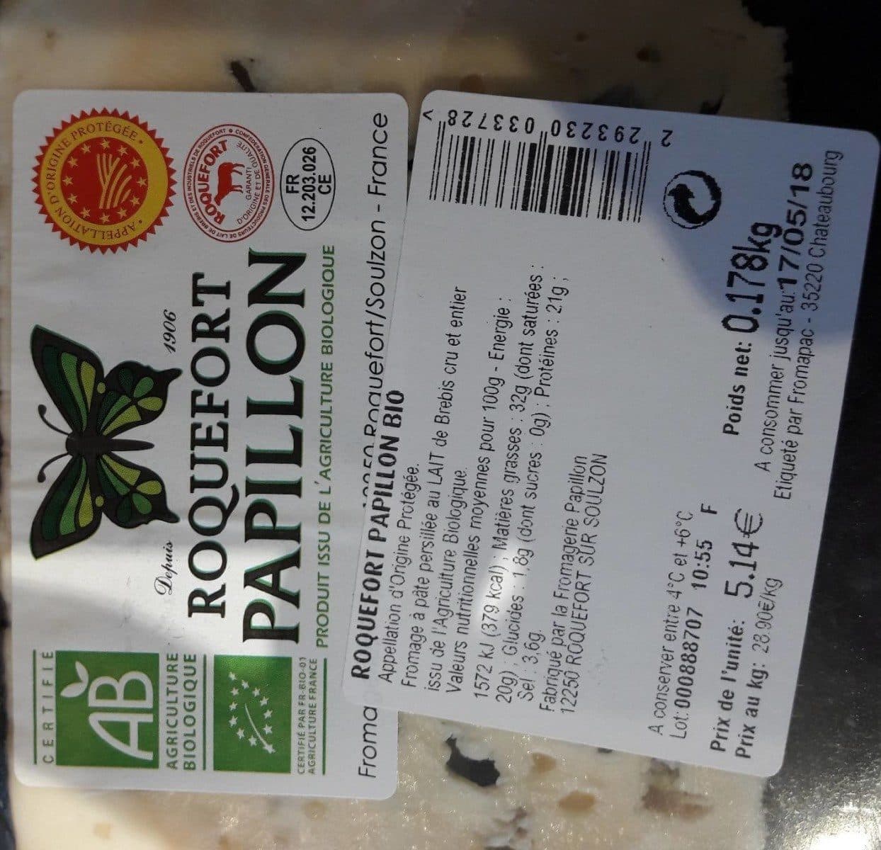 Open Food Facts Rochefort Papillon (AOP) packshot