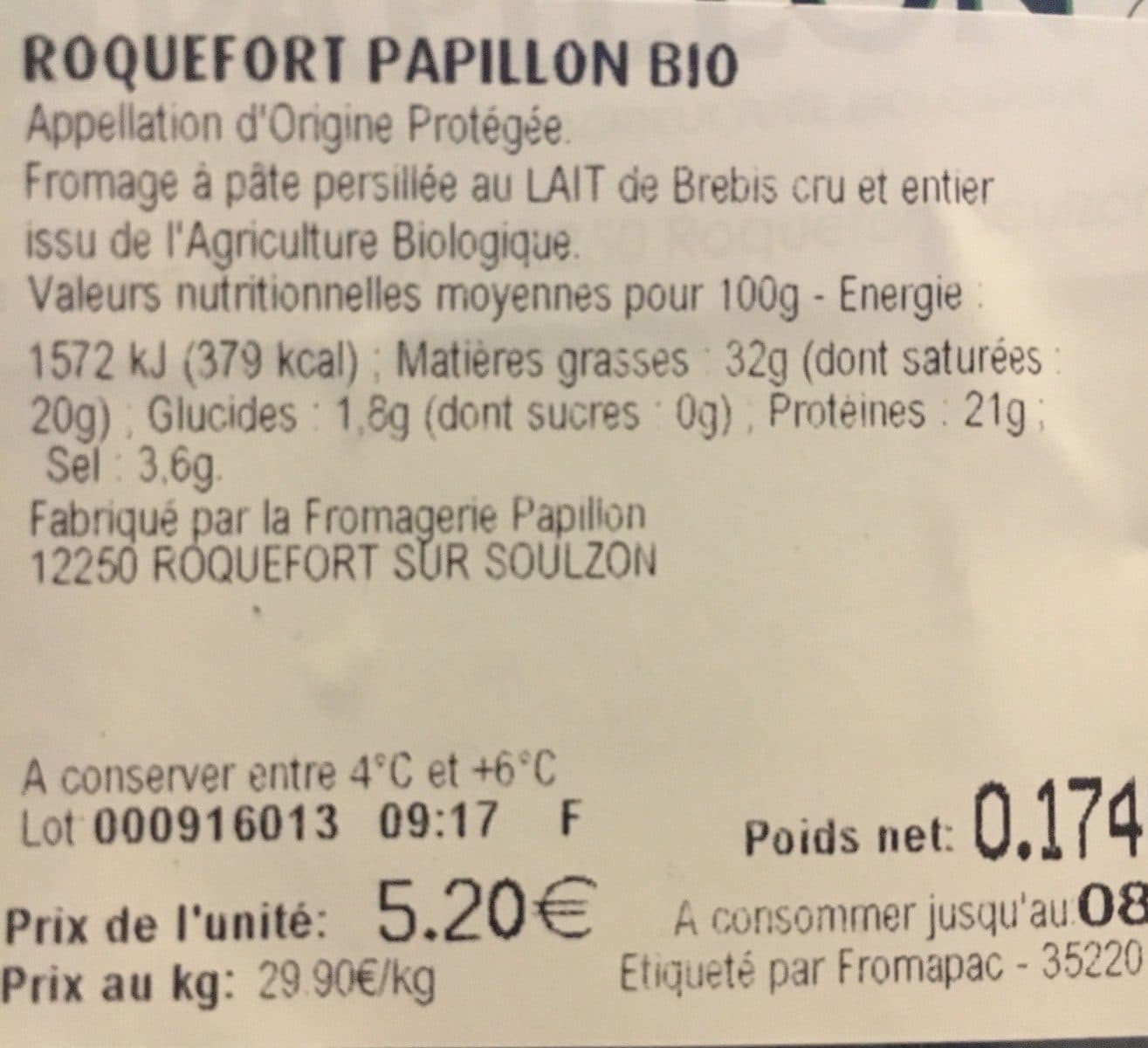 Open Food Facts Roquefort packshot