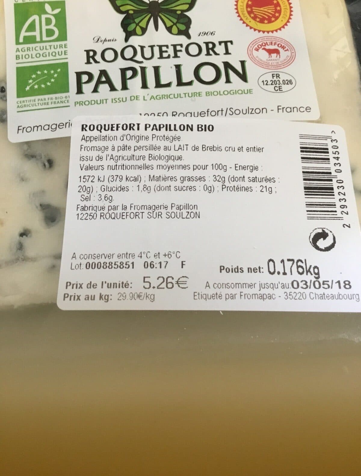 Open Food Facts Roquefort packshot