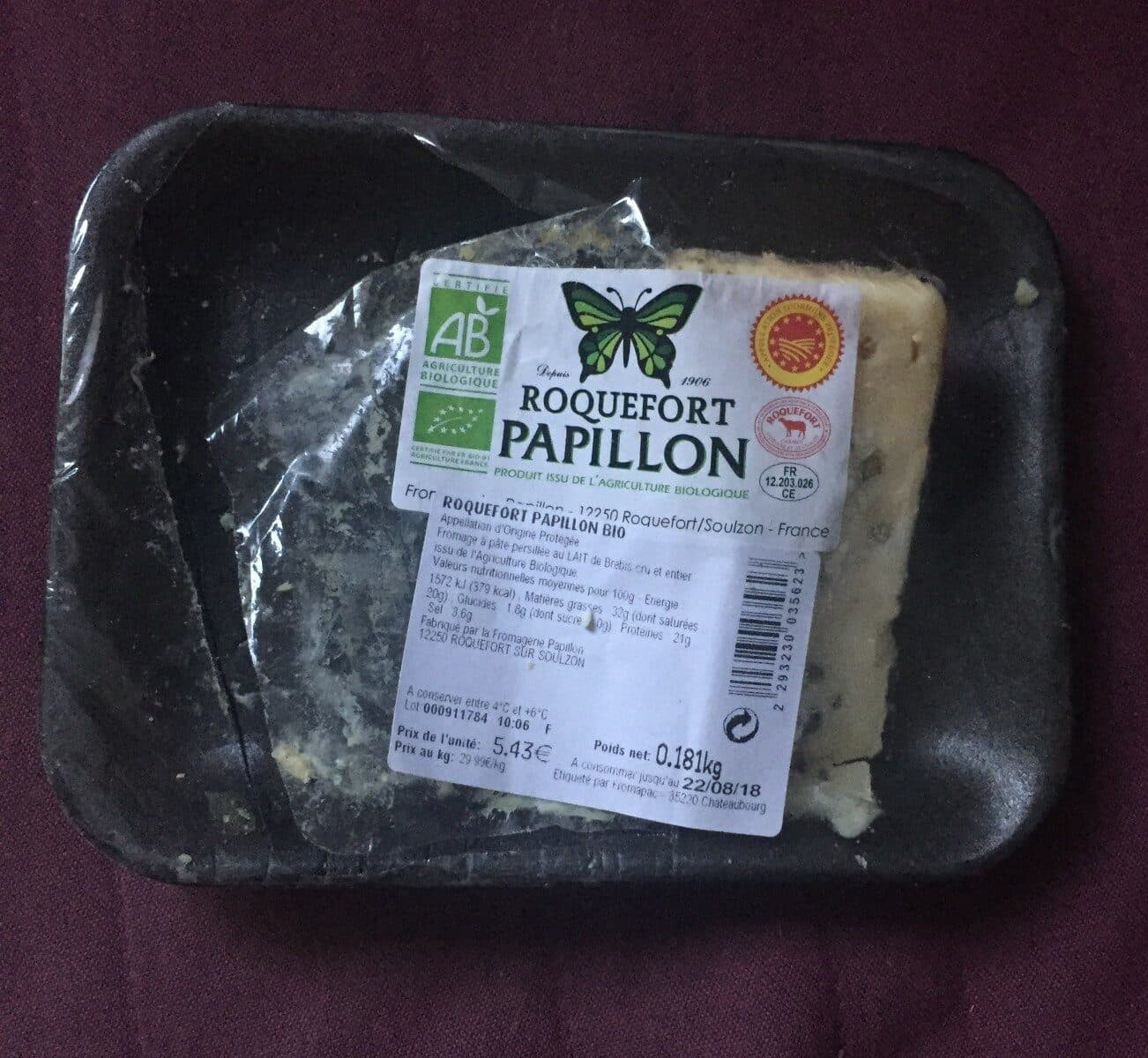 Open Food Facts Roquefort packshot