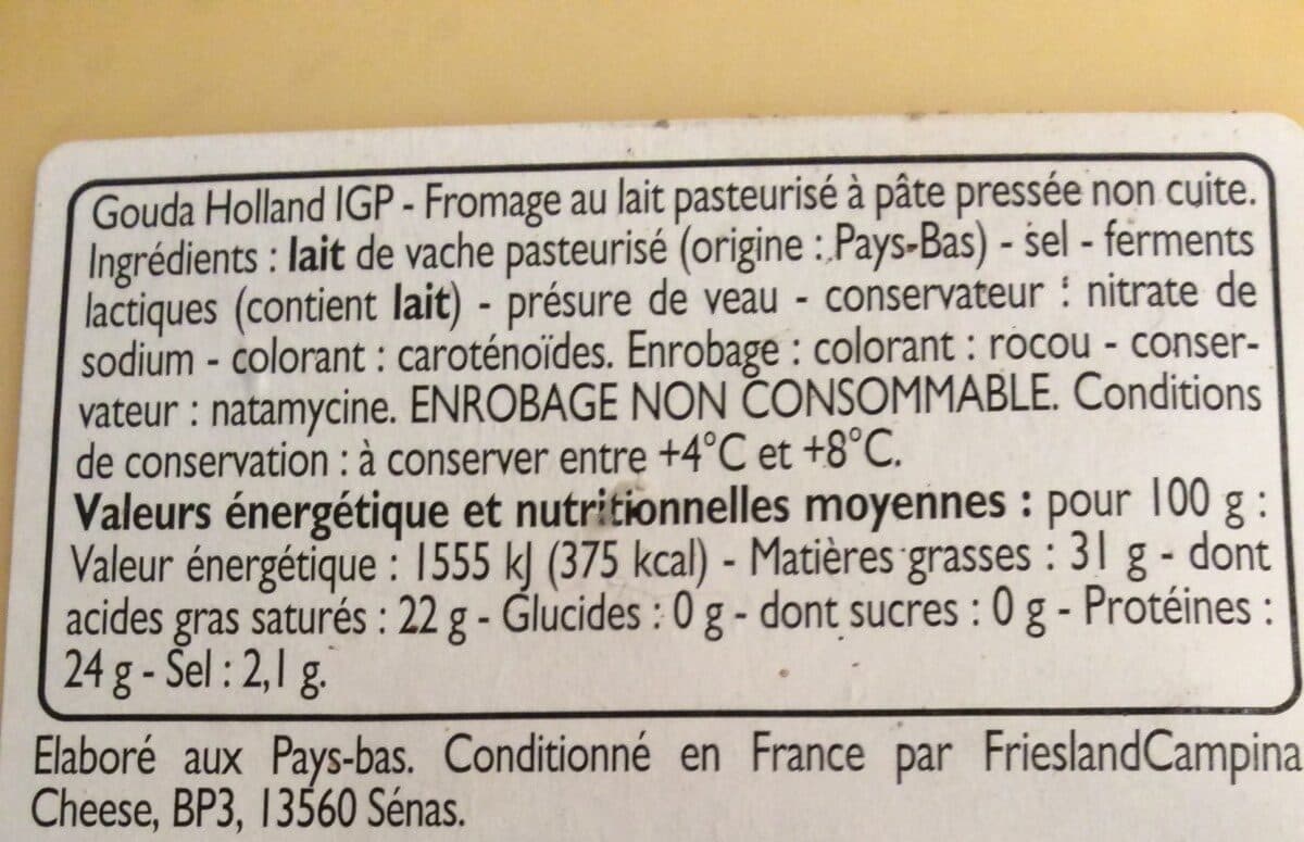 Open Food Facts Gouda holland packshot