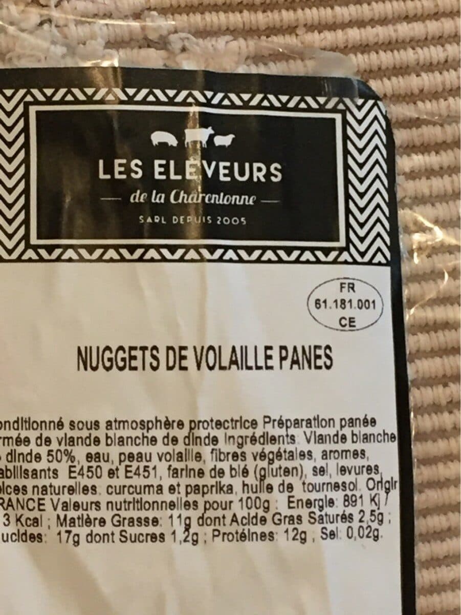 Les Eleveurs de la Charentonne Nuggets de volaille panés packshot