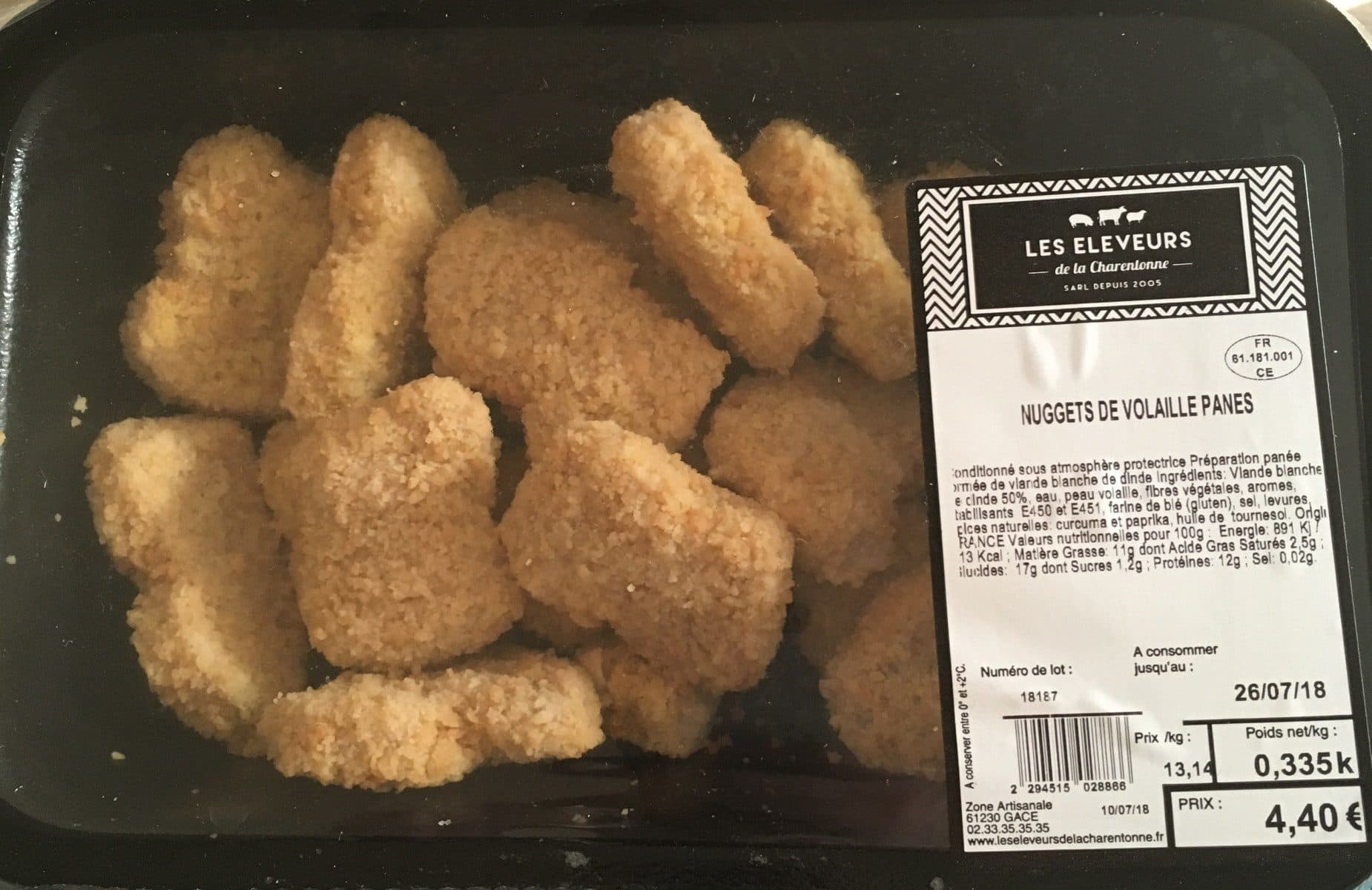 Open Food Facts Nuggets de volaille panés packshot