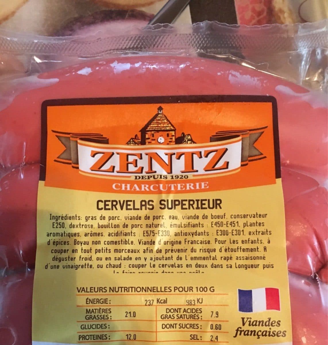 Open Food Facts Cervelas packshot