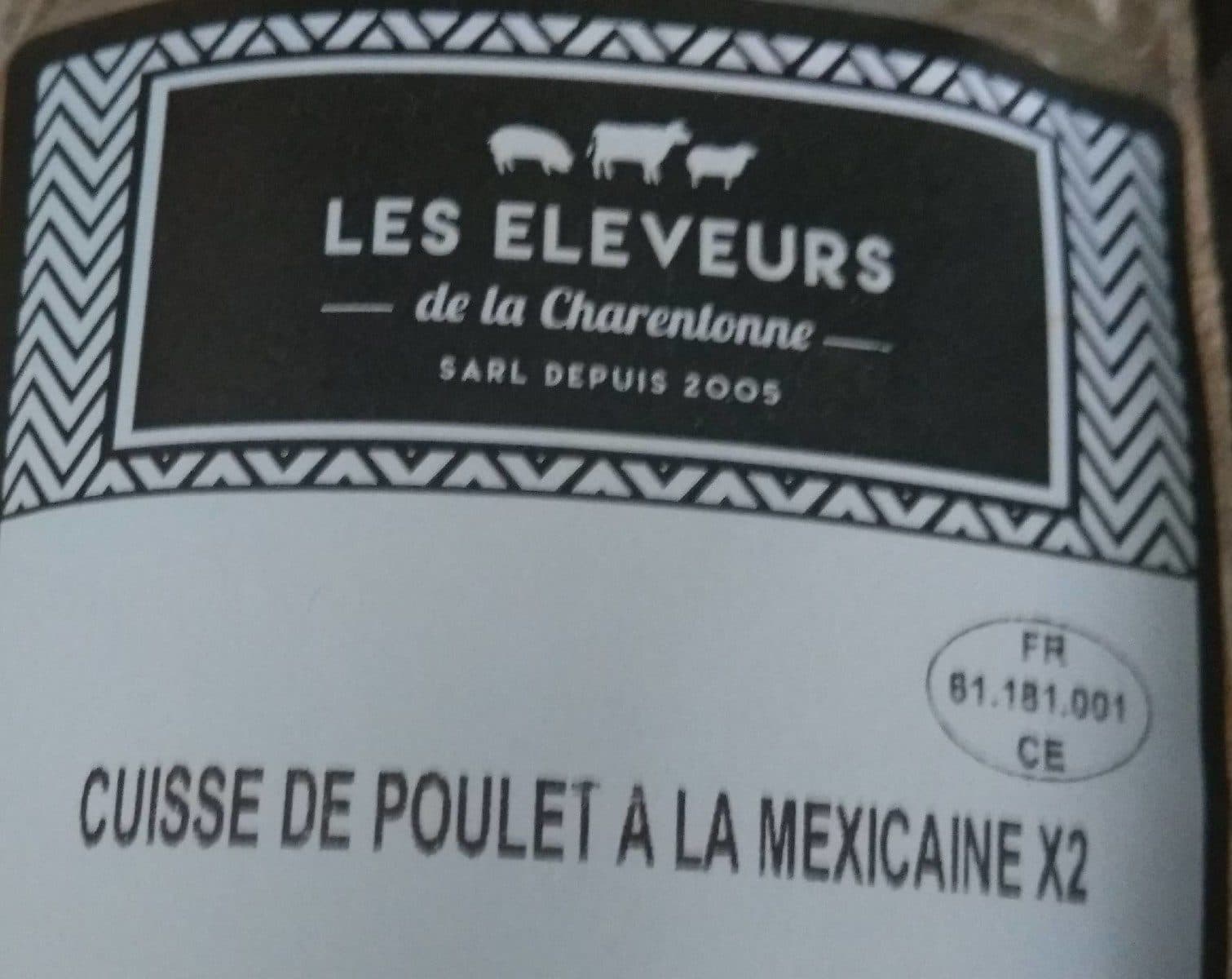 Les Eleveurs de la Charentonne Cuisse de poulet à la mexicaine X2 packshot