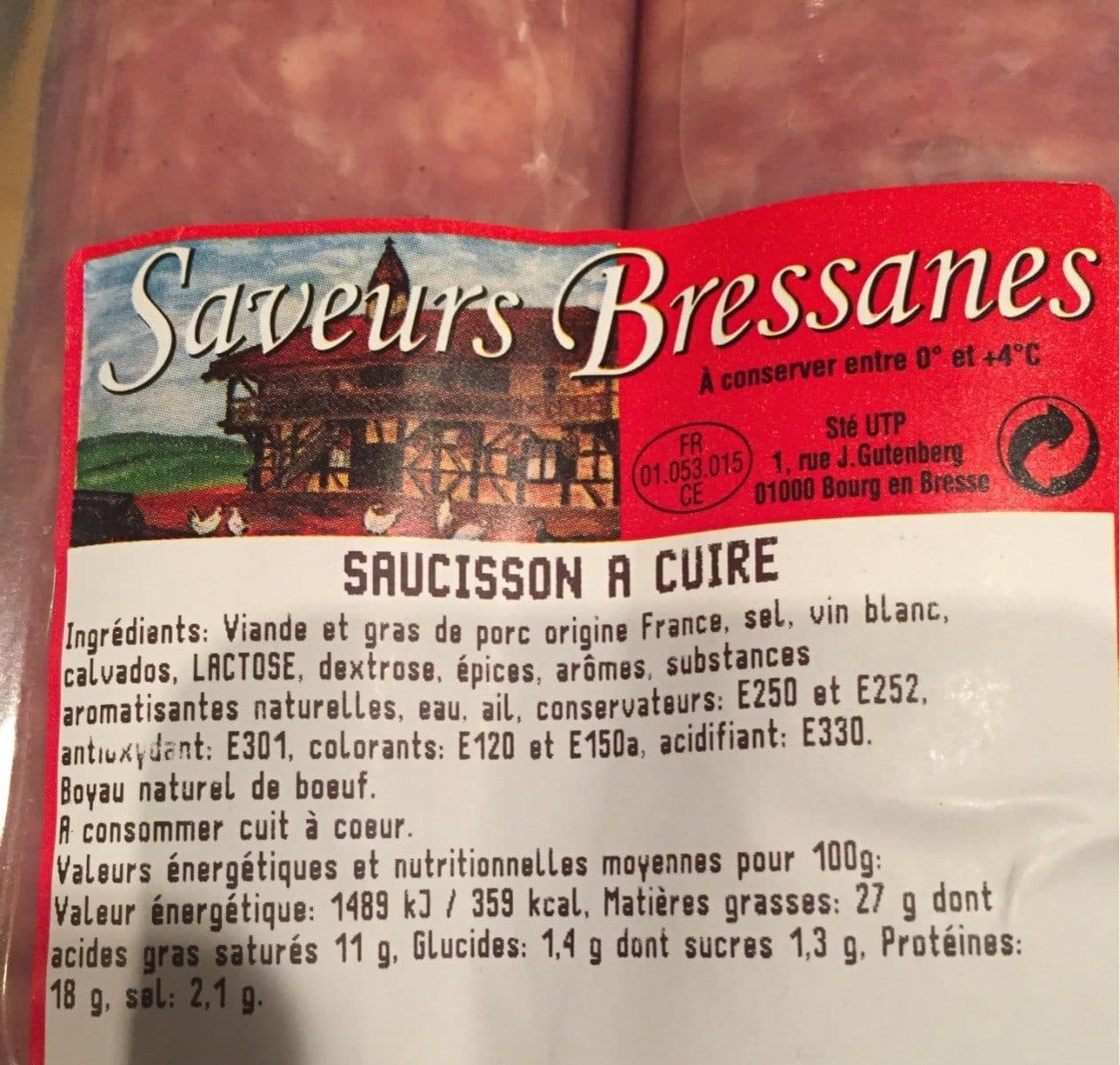 Open Food Facts Saucisson à cuire packshot