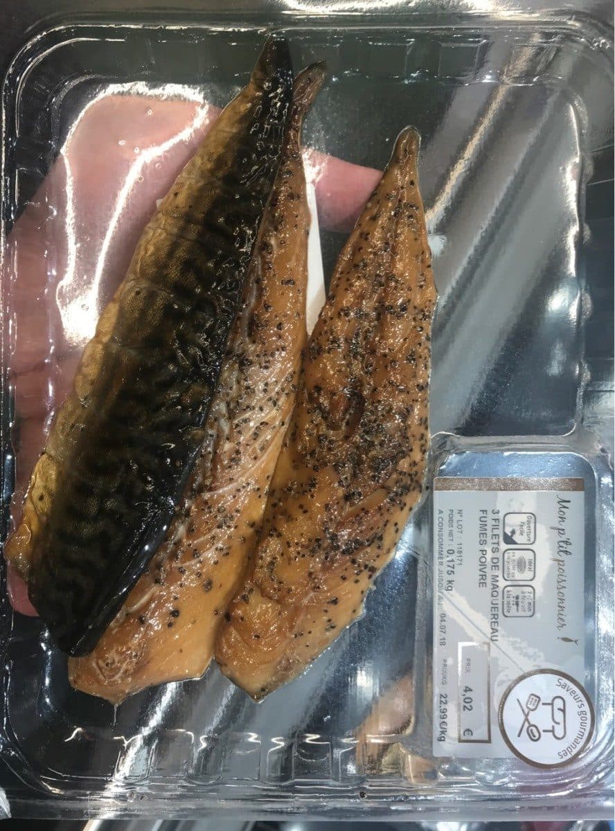 Open Food Facts Filet maquereau fumé poivre packshot