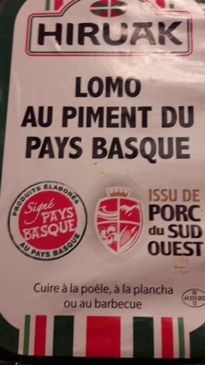 Open Food Facts Lomo au piment du pays basque packshot