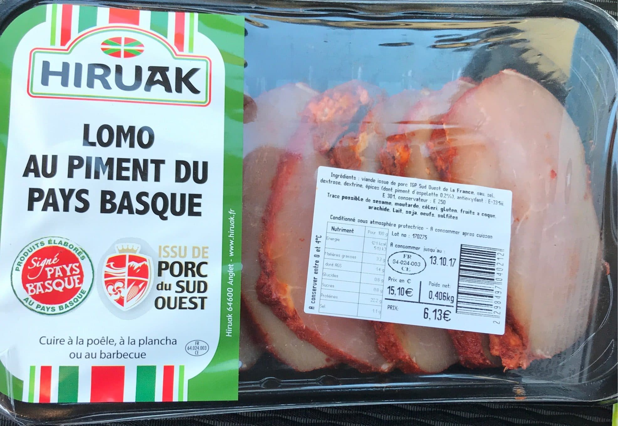 HIRUAK Lomo au piment du Pays Basque packshot