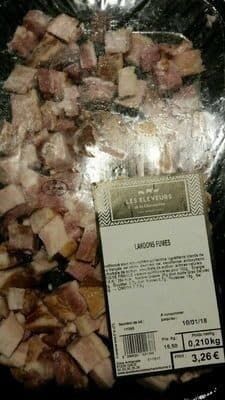 Les Éleveurs de la charentonne Lardon fumés packshot