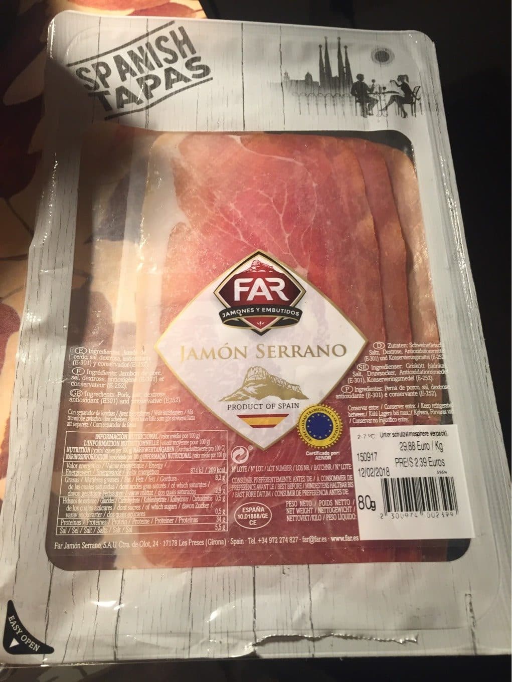 Far Jamón Serrano packshot
