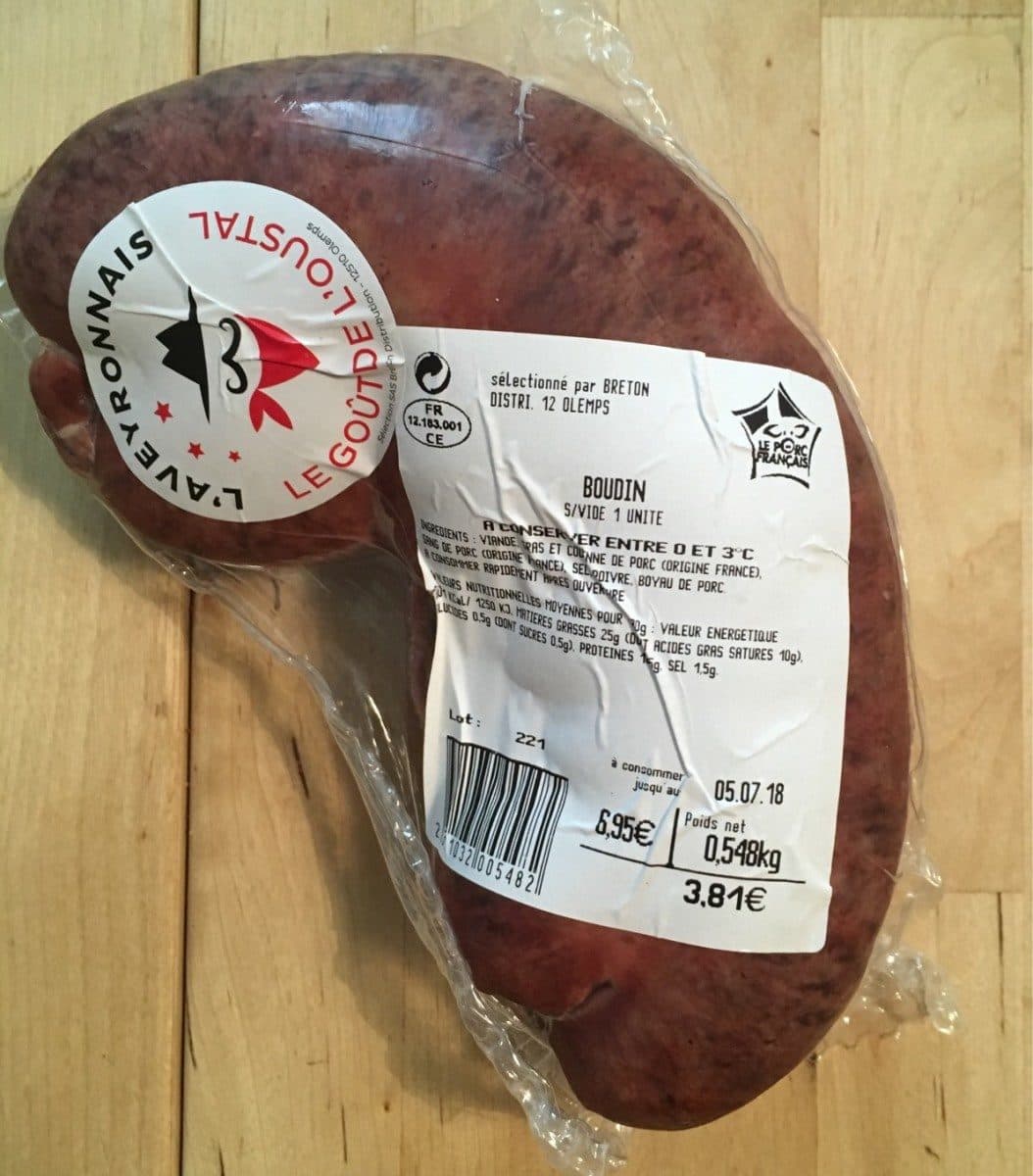 Open Food Facts Boudin packshot