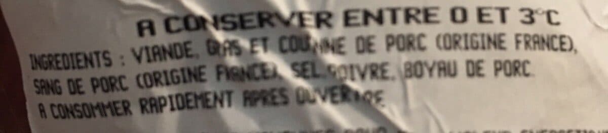 Open Food Facts Boudin packshot