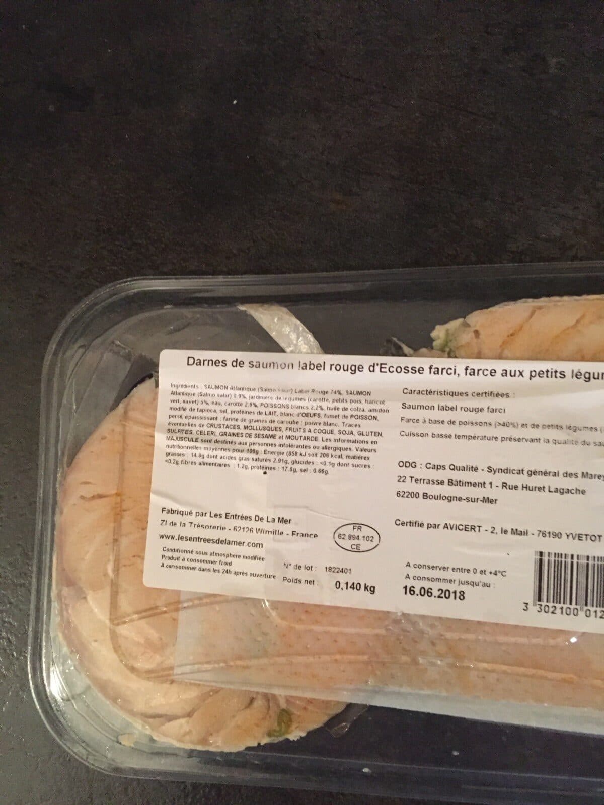Open Food Facts Saumon d'Ecosse farci packshot