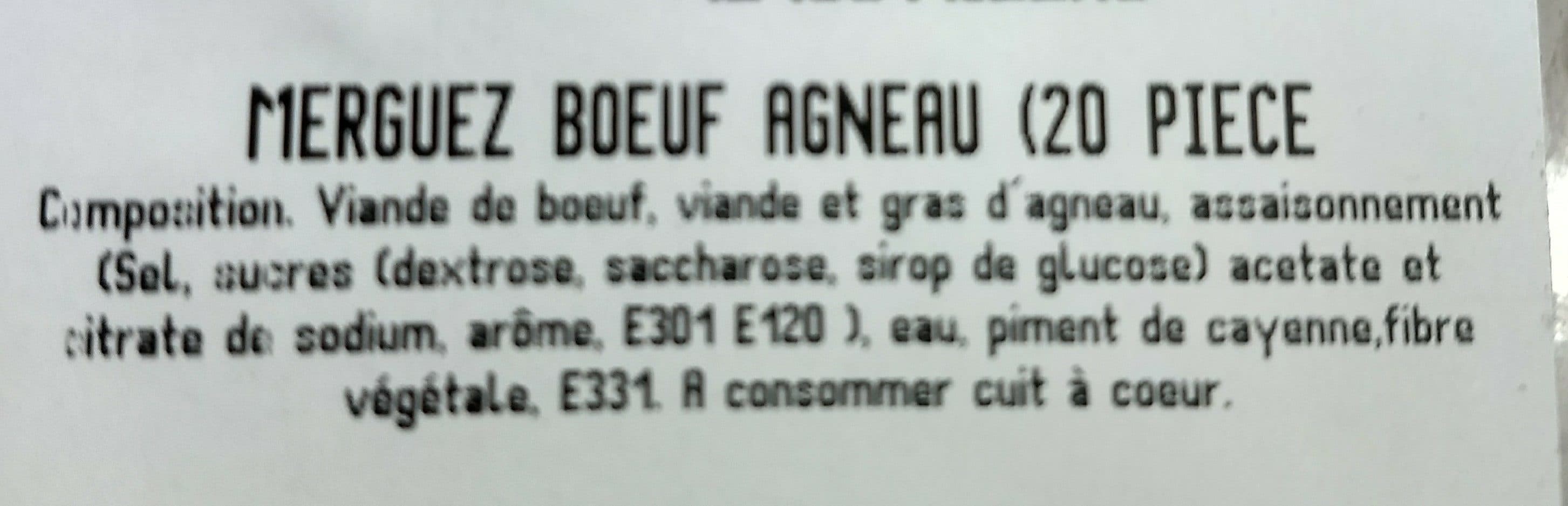 Open Food Facts Merguez Bœuf Agneau packshot
