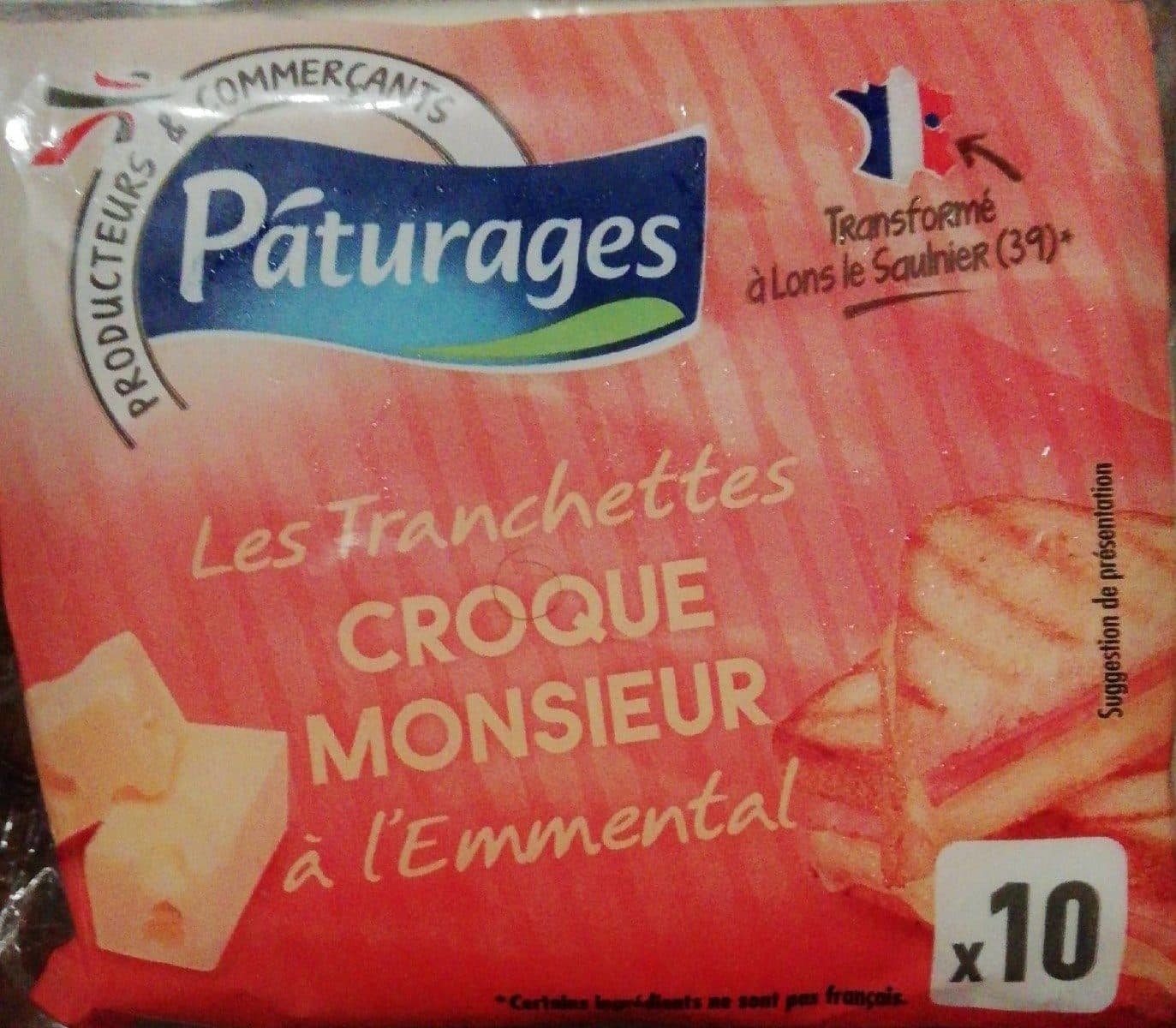 Pâturages Les tranchées croque monsieur à l'emmental packshot