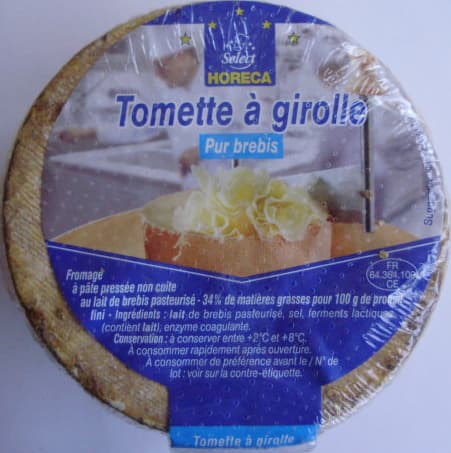 Horeca Tomette à girolle Pur Brebis (34% MG) packshot
