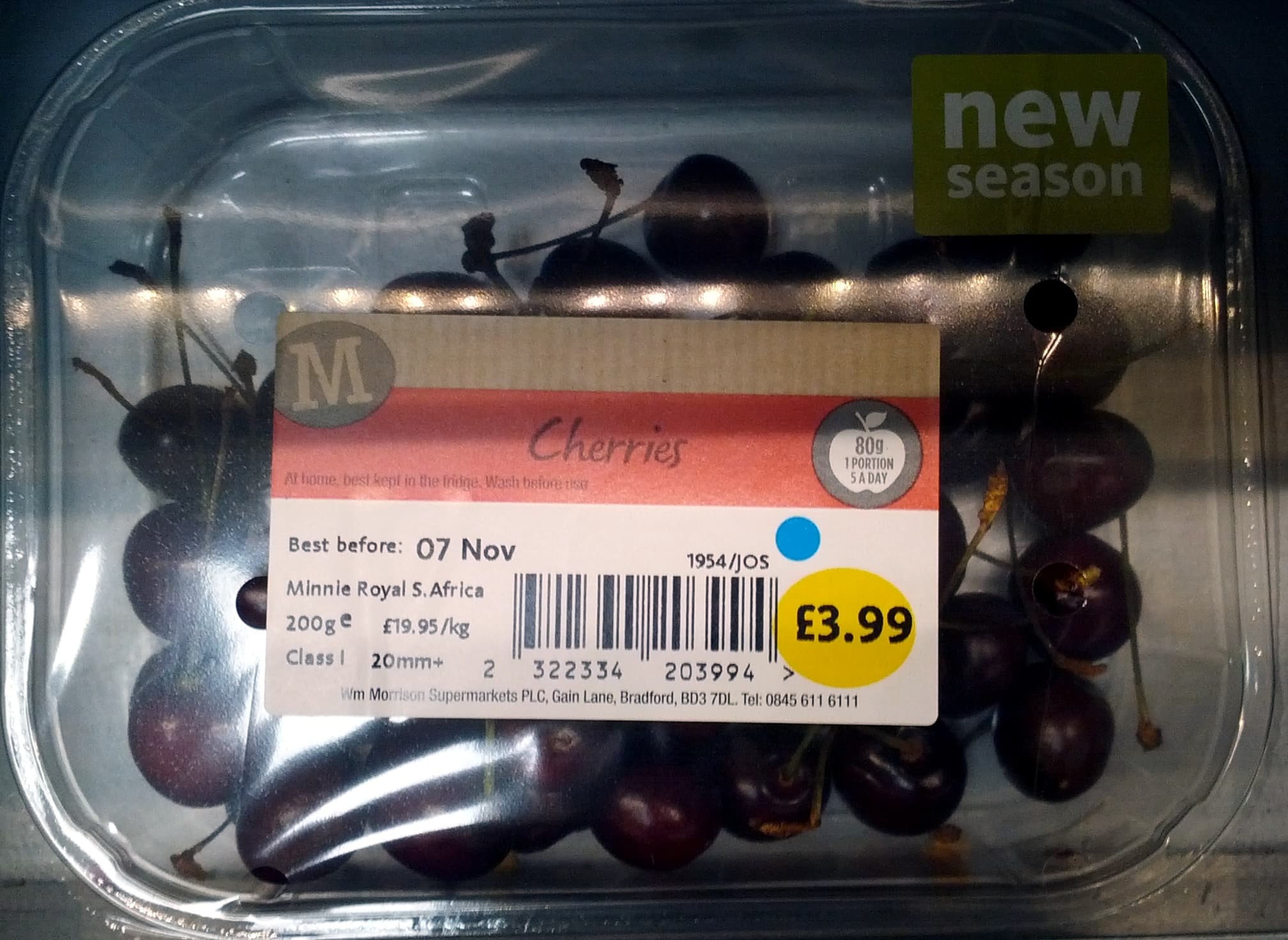 Morrisons Cherries packshot