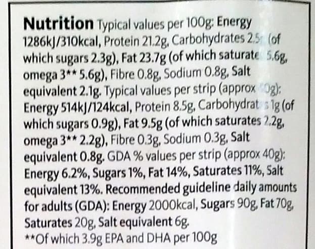 Morrisons Sweetcure Boneless Mackerel Strips packshot