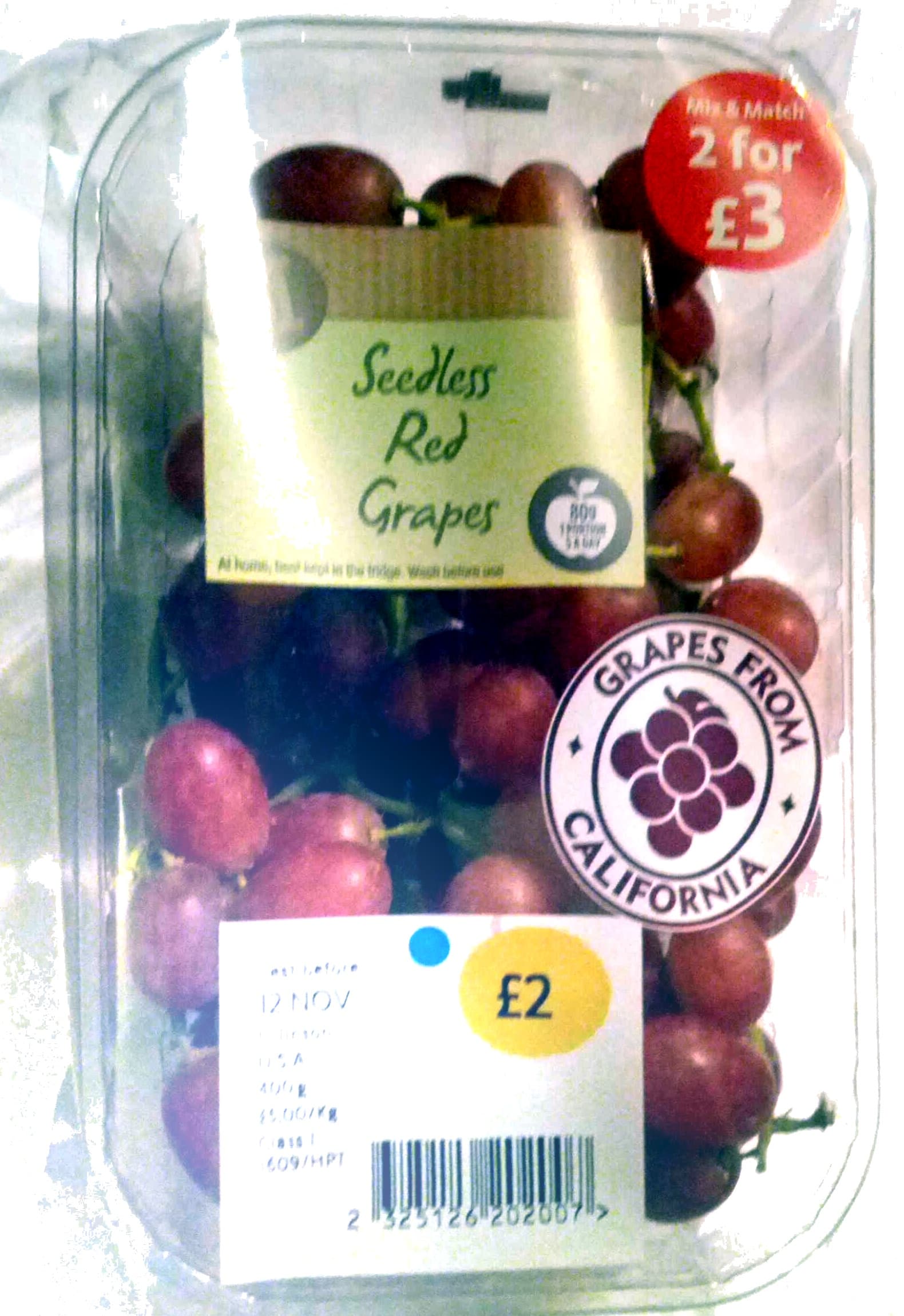 Morrisons Seedless Red Grapes packshot