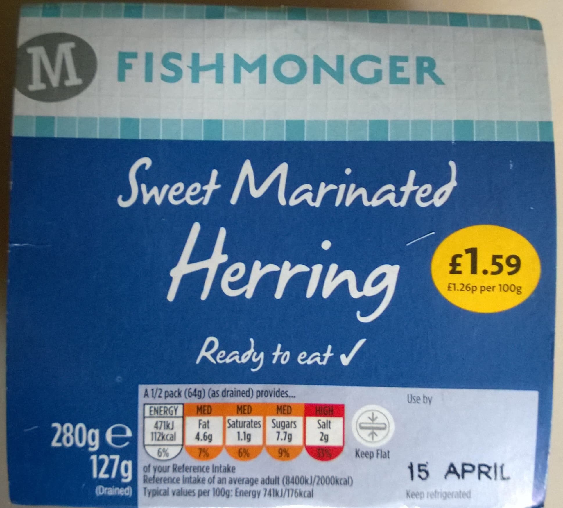 Morrisons Sweet Marinated Herring packshot