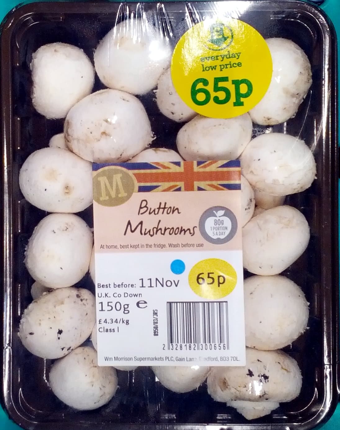 Morrisons Button Mushrooms packshot