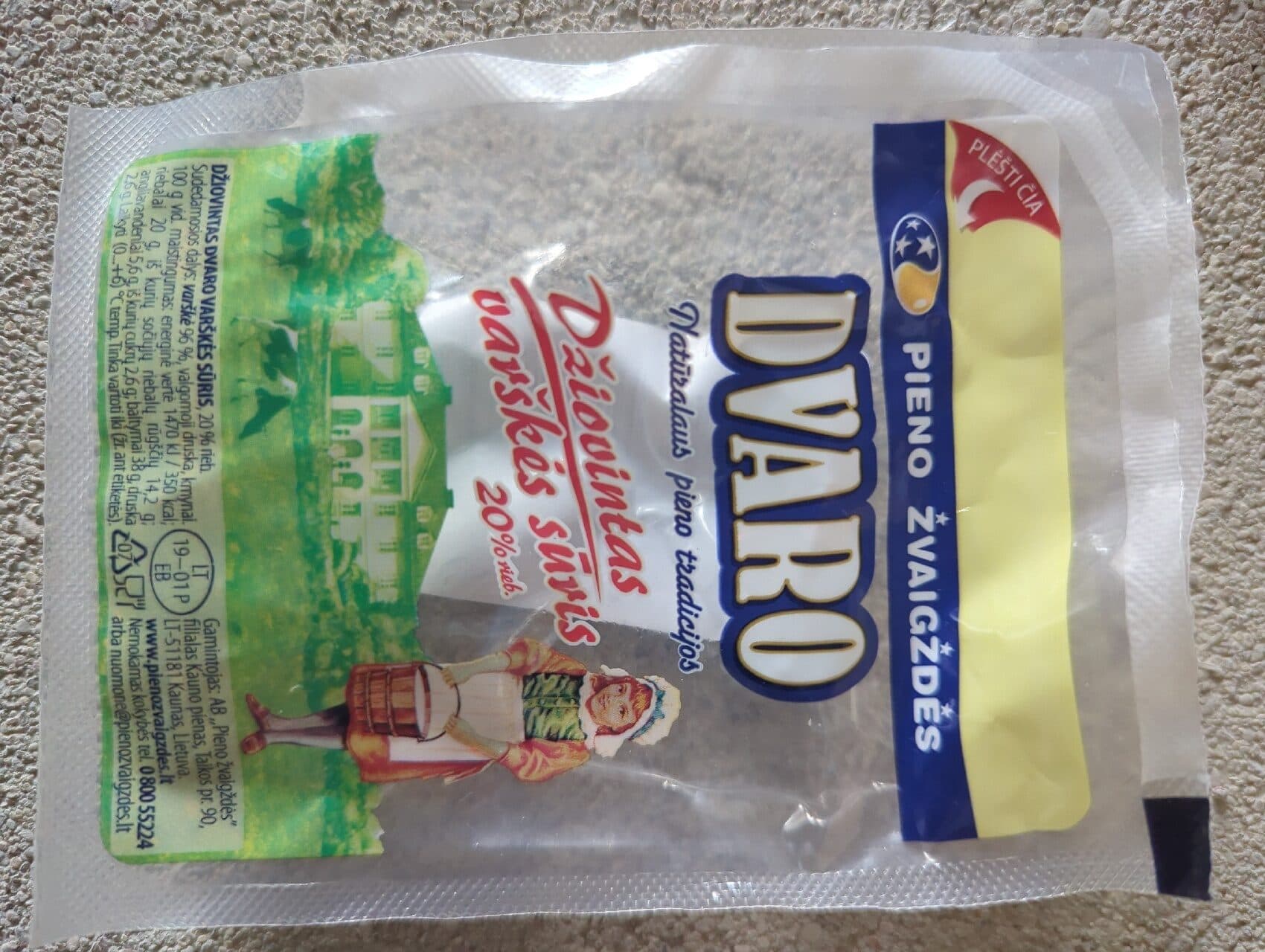 Dvaro Džiovintas Varškės Sūris packshot
