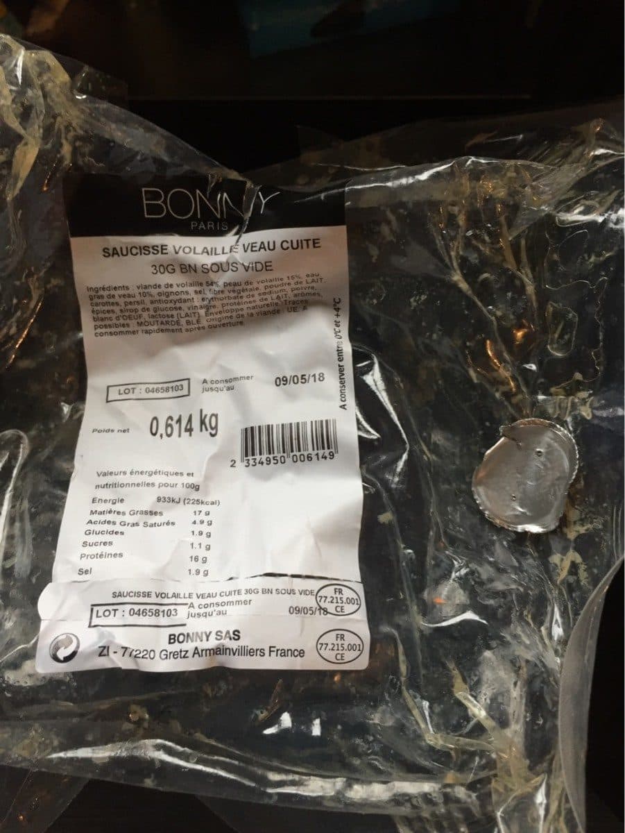 Open Food Facts Saucisse volaille veau packshot