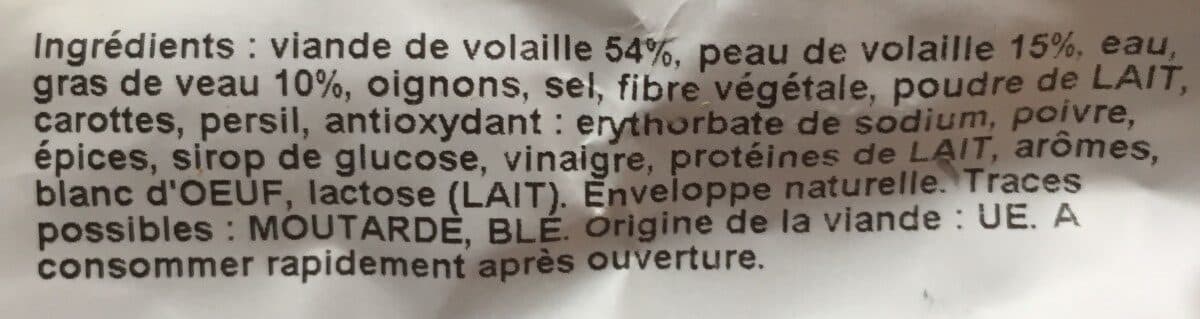 Open Food Facts Saucisse volaille veau packshot