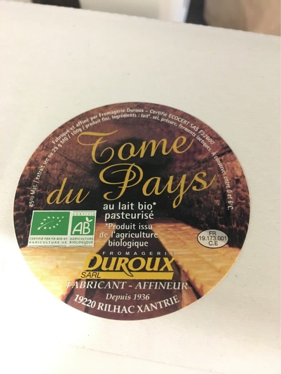Open Food Facts Tome du pays packshot