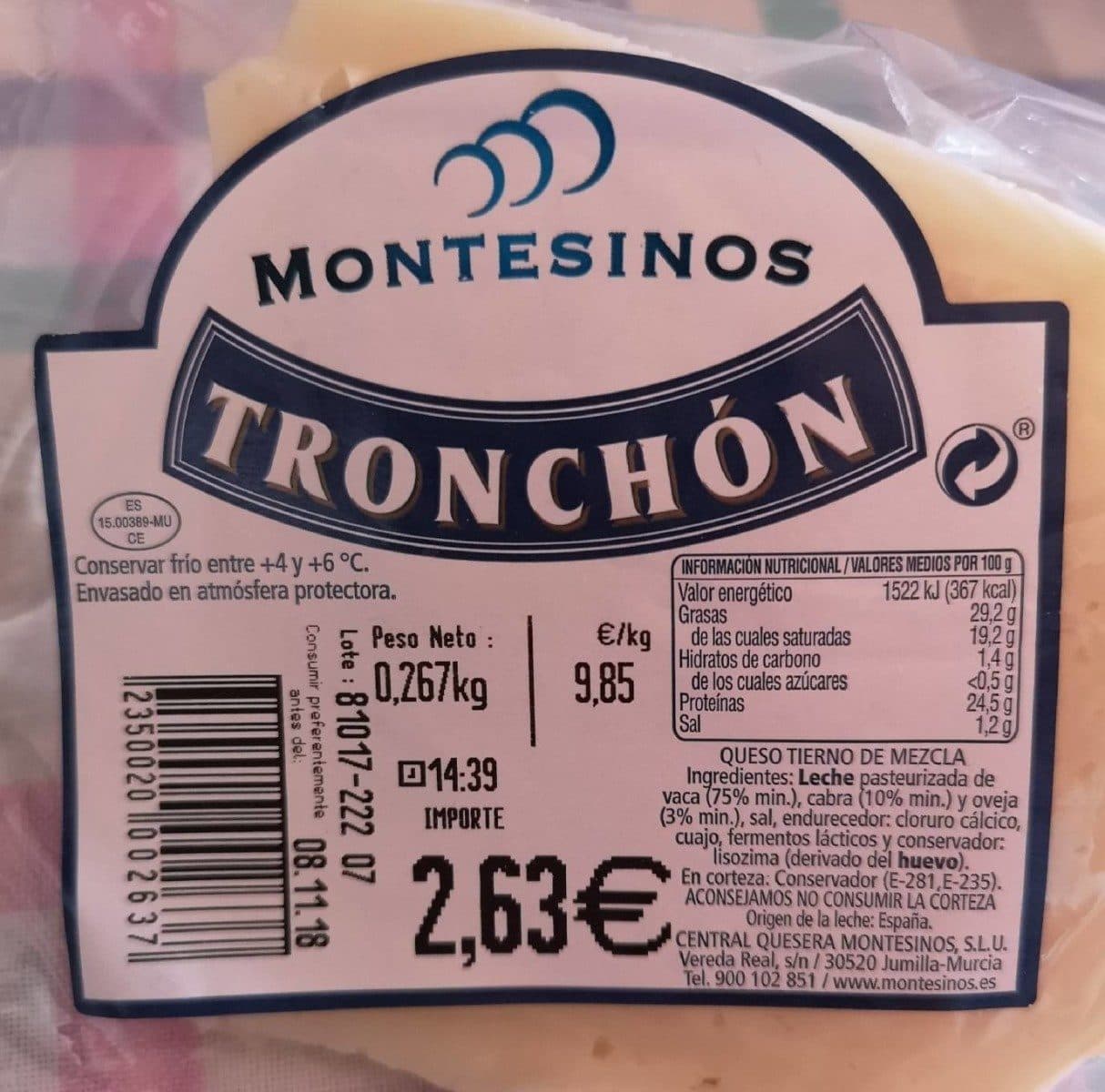 Open Food Facts Tronchón packshot