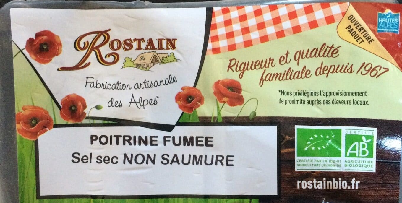 Rostain Poitrine fumée, sel sec non saumuré packshot