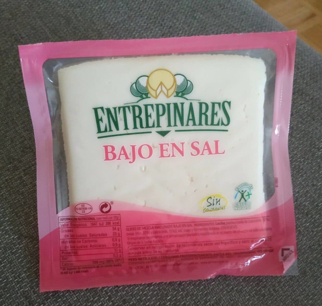 Entrepinares Queso Bajo en Sal packshot