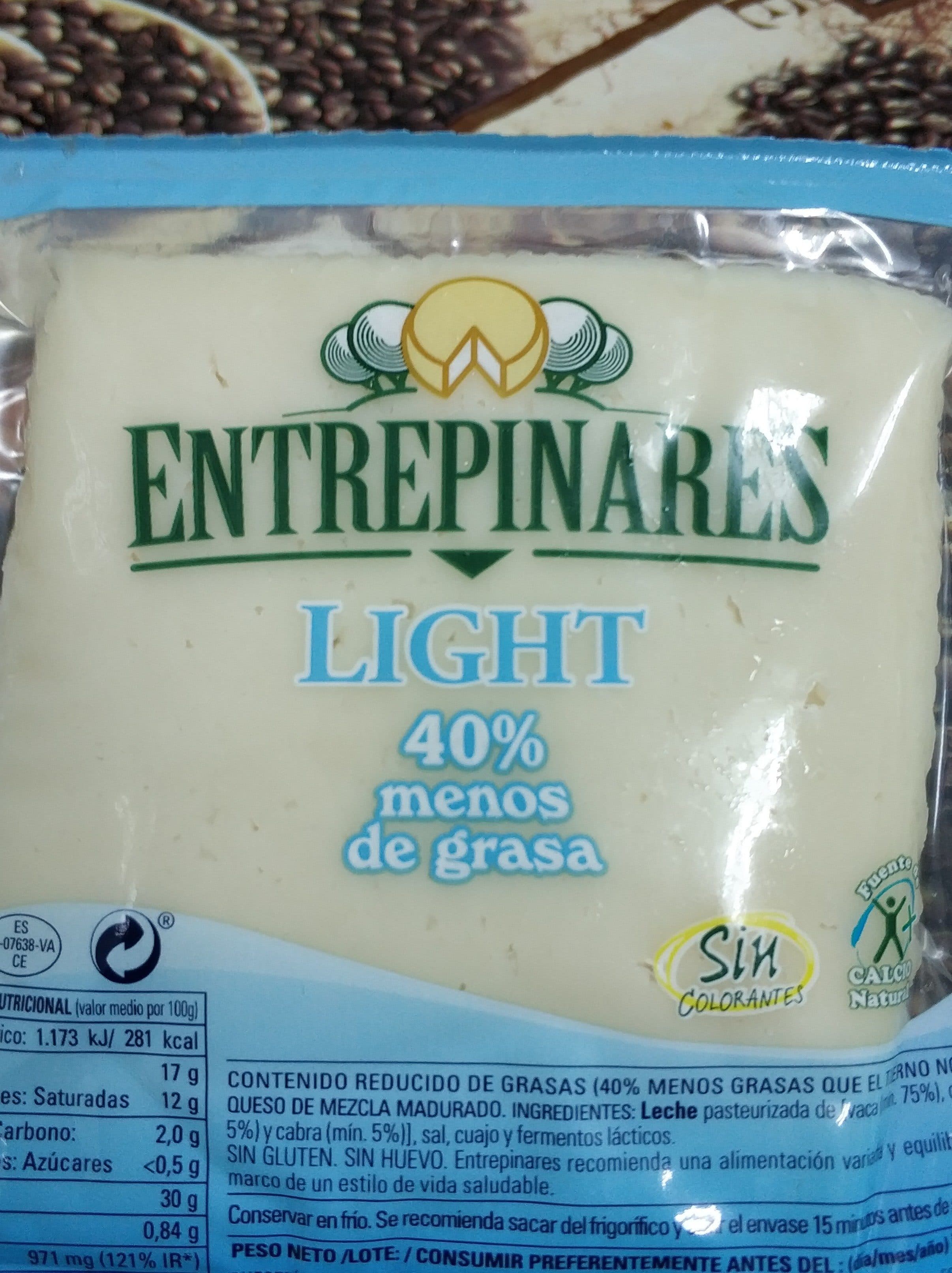 Entrepinares Queso light packshot