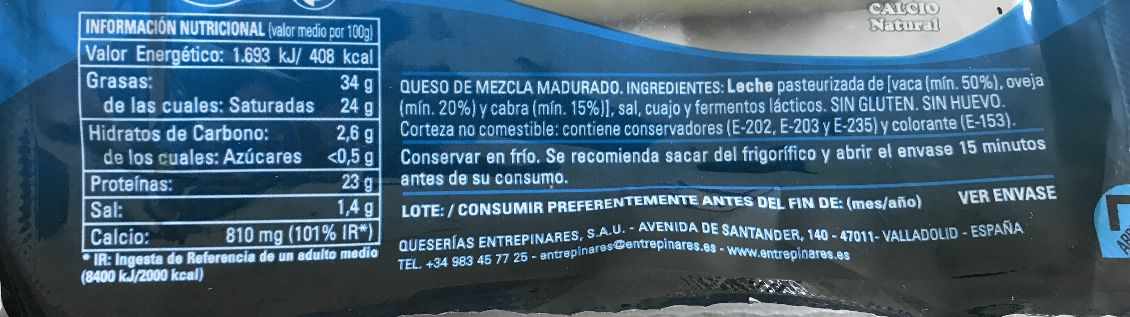Entrepinares Queso semicurado packshot