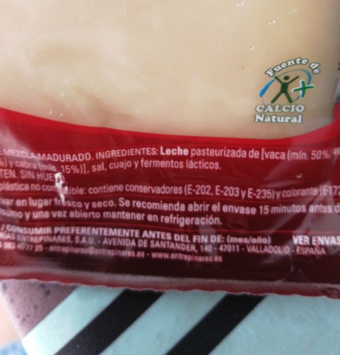 Entrepinares Queso curado packshot