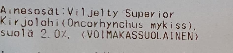 Nurmeksen kala Kylmäsavustettu Kirjolohifilesiivu packshot