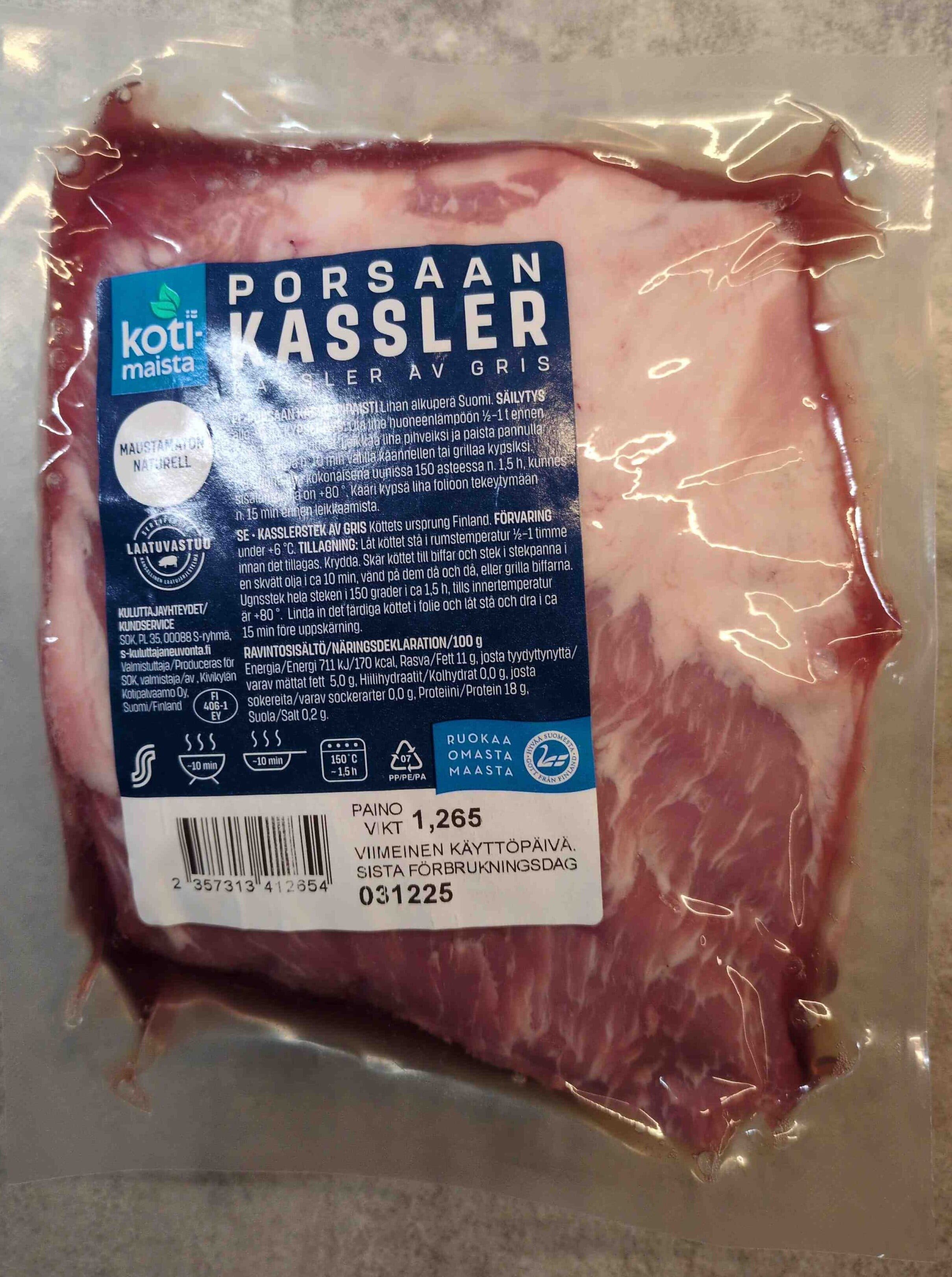 koti-maista Porsan kassler packshot