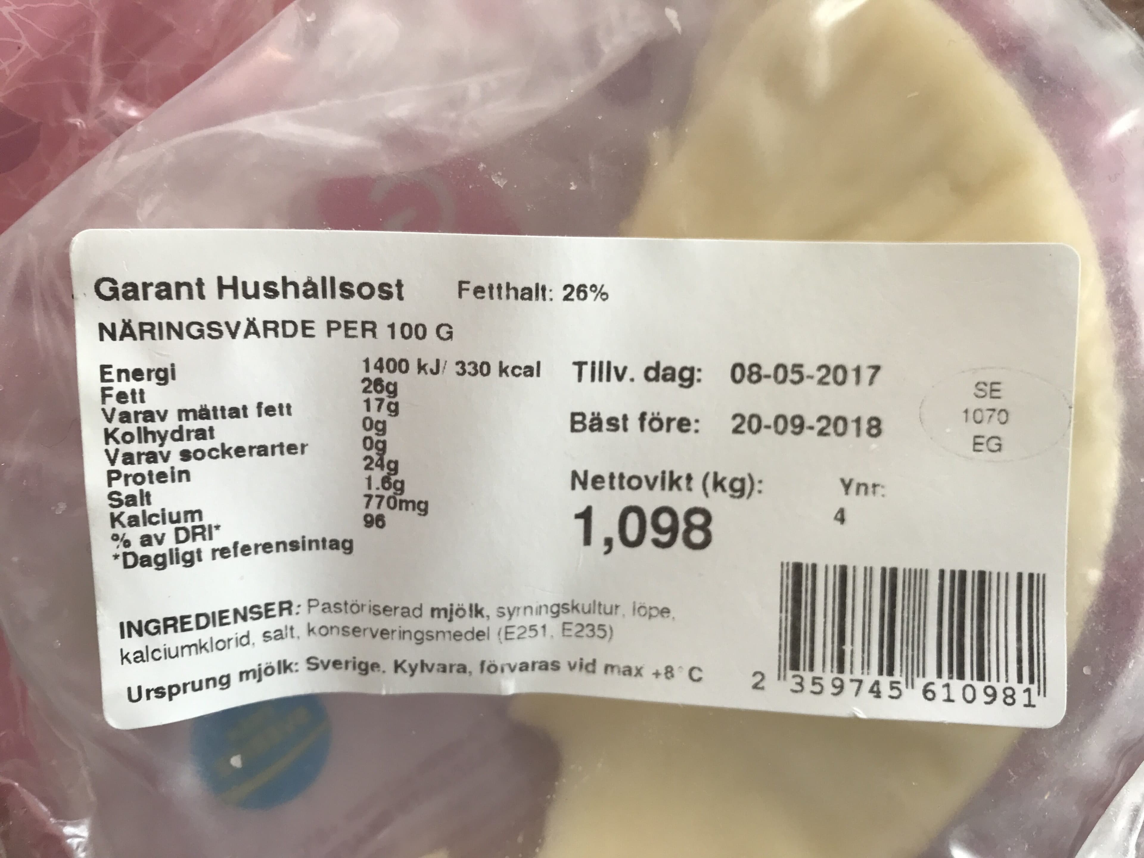 Garant Hushallsost packshot